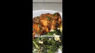 LEMON GARLIC BUTTER CHICKEN THIGHS [upl. by Nyrhtakyram504]