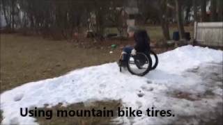 DEMO 54  Mountain Bike Tires vs Wheelchair Tires [upl. by Cissiee]