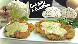 COTOLETTE DI CAVOLFIORE alla Pizzaiola LEGGERE al forno tutto a crudo 🥦 [upl. by Assirrak165]