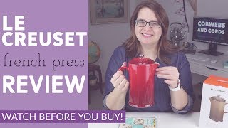 LE CREUSET French Press FULL REVIEW  coffee and tea maker is it worth it [upl. by Akcebar57]