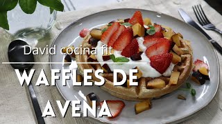 WAFFLES DE AVENA y platano super saludables [upl. by Audie]