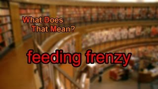 What does feeding frenzy mean [upl. by Novelc746]