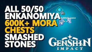 All Enkanomiya Smashed Stone Genshin Impact Mora Chests [upl. by Azal]