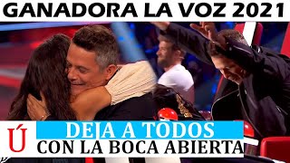 ¡Increíble La ganadora de La Voz 2021 deja a los coaches impactados con su ‘Me quedo contigo’ [upl. by Eilema]