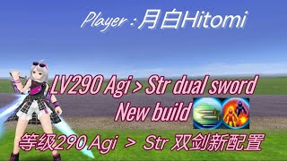 Toram Online  LV290 Agi to Str dual sword new build 托蘭異世錄  LV290 主Agi 副Str双剑新配置 [upl. by Uriiah]