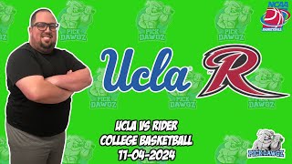 UCLA vs Rider 11424 Free College Basketball Picks and Predictions  NCAAB Pick [upl. by Harias506]