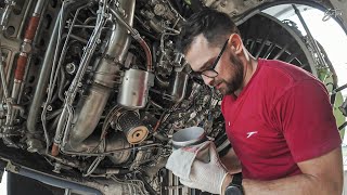 How to replace fuel filter on Airbus A320  PW1100G engine [upl. by Wolram468]