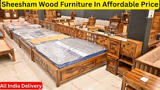 Sheesham Wood Furniture Sofa Beds Dining Table Chairs Wardrobe Space Saving at Guaranteed Low Price [upl. by Boehmer]