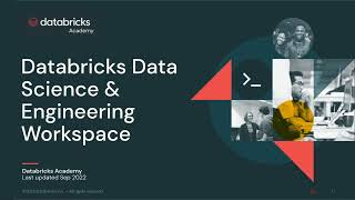 Tutorial  Databricks Data Science and Engineering Workspace  Databricks Academy [upl. by Rosana]