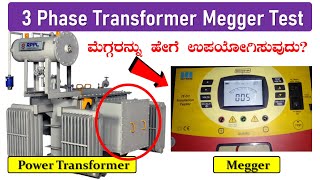 Megger test of 3 Phase Transformer in Kannada  SUNELECTRICAL  ಕನ್ನಡ [upl. by Noscire]