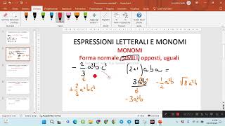 Espressioni letterali e MONOMI introduzione e somme [upl. by Yeldnarb]