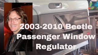 VW Beetle 20032010 Window Regulator Replacement amp Repair Passenger [upl. by Waki83]