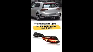 Sequential LED Tail Lights For VW Volkswagen Golf 7 MK7 GTI TSI TDI 20142017 [upl. by Notniuq124]