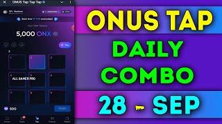 Onus Tap Tap Tap Daily Code 28 September 2024  Today Onus Daily Code  AGP onusdailycode [upl. by Oinafipe]