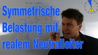 Symmetrische Belastung mit realem Neutralleiter  Mehrphasensystem [upl. by Dennett824]