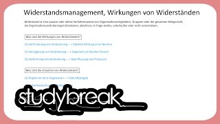 Widerstandsmanagement Wirkungen von Widerständen  Enterprise Transformation [upl. by Ramma268]