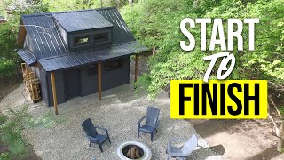 Building this Tiny House shed ALONE took 7 months Full Build Timelapse [upl. by Kunin655]