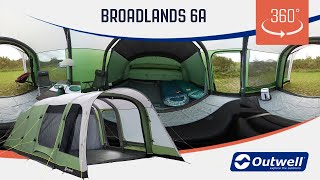 Outwell Broadlands 6A Air Tent  360 video 2019 [upl. by Cocks524]