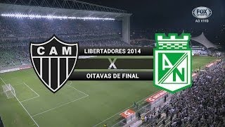 Gols  AtléticoMG 1 x 1 Atlético Nacional COL  Libertadores 2014  01052014 [upl. by Edra622]