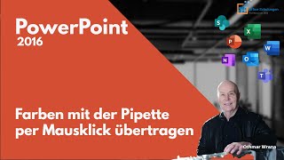 PowerPoint 2016 Farben mit der Pipette per Mausklick übertragen [upl. by Garibull397]