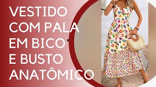 MOLDE DE VESTIDO VERÃO DETALHE DO CÓS EM BICO QUER SER MODELISTA É AQUI MESMO [upl. by Hewett]