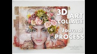 3D Art Collage Process using Magazine Cut Outs ♡ Maremis Small Art ♡ [upl. by Brace]