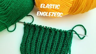 2 Tutorial de tricotat  Elastic englezesc [upl. by Aldos]