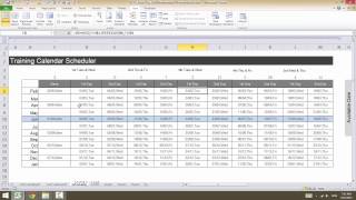 0515 Excel Demo Create a Training Calendar 3rd Wednesday Of Every Month [upl. by Divad]