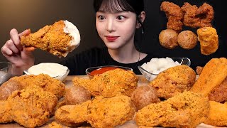 SUB단짠바삭 bhc 뿌링클 치킨 먹방🍗치즈볼 닭목살튀김 뿌링핫도그까지 꿀조합 리얼사운드 Chicken Mukbang Asmr [upl. by Panthia328]