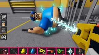 Play with ITEMS Barry Prison Run HARD MODE roblox obby [upl. by Enrika]