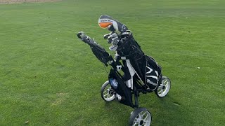 Caddytek 3 wheel Push Golf Cart Review [upl. by Ecirtap]