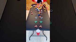 How Many Ping Pong Balls Will It Take To Succeed trickshots trickshot satisfying [upl. by Lehcyar966]