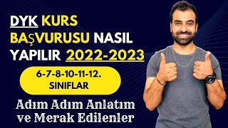 DYK KURS BAŞVURUSU NASIL YAPILIR  EKURS ÖĞRENCİ BAŞVURU [upl. by Crandale416]