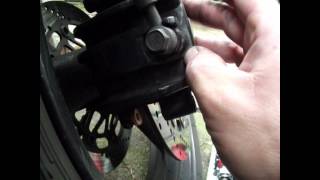 Changing my Suzuki RF600s brake pads [upl. by Latsyrhk289]