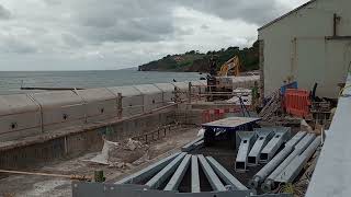 Dawlish Station Progress on Dawlish seawall and station build Jun 2022 [upl. by Raouf807]