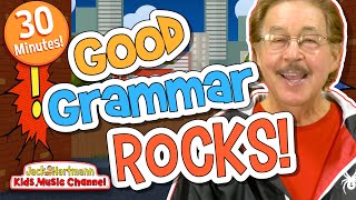 Good GRAMMAR Rocks  30 Minutes of FUN Grammar Skills Songs  Jack Hartmann [upl. by Nonaihr]