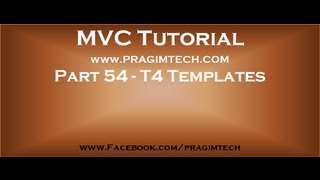 Part 54 T4 templates in asp net mvc [upl. by Rento]