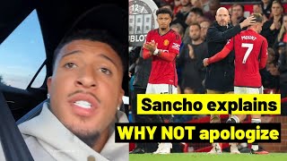 Sancho explains problem with Ten Hag and Gonsalo Inacio to Man United transfer news [upl. by Freddie]