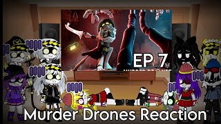 Murders Drones Character React To Ep 7 Mass Destruction  by GLITCH   Gacha React [upl. by Ephrayim]