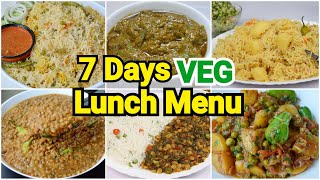 7 Days Vegetarian Lunch Menu ❗ Affordable Weekly Lunch Menu by YES I CAN COOK [upl. by Ecirtal]