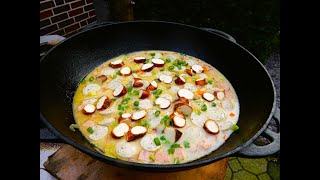 Bayern Eintopf Zutaten Weißwurst Leberkäse und Bretzel Kazan Dutch Oven Rezepte One Pot [upl. by Ennirak362]