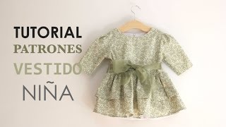 DIY Patrones y tutorial Vestido niña con volantes [upl. by Egdamlat]