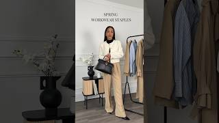 Spring workwear wardrobe 👩🏻‍💻💼 springoutfit workwear workoutfit officewear capsulewardrobe [upl. by Yensehc]