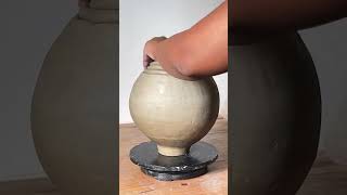 Handbuilding and carving a vase 🏺 ceramicart potterycrafts clay ceramicpottery handmade [upl. by Josey]