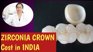 Zirconia Crown  Zirconia crown cost in India [upl. by Naujik]