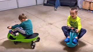 Kids Love their Wiggle Cars  Twist amp Swivel Ride On Toys [upl. by Ahsenyl]