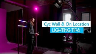 Different Ways to Light a White Cyc Wall Locations and Podcast Studio [upl. by Paulie775]