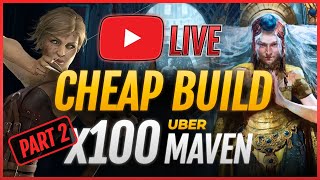 x100 UBER MAVEN Part 2🔴with 15 Divine Deadeye Build PoE 325 [upl. by Yc]