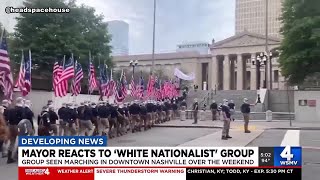 Mayor reacts to White Nationalist group marching in Nashville [upl. by Roselyn]