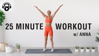 25 MINUTE  TABATA WORKOUT  Full Body no equipment w Anna growingannanas [upl. by Eilasor]